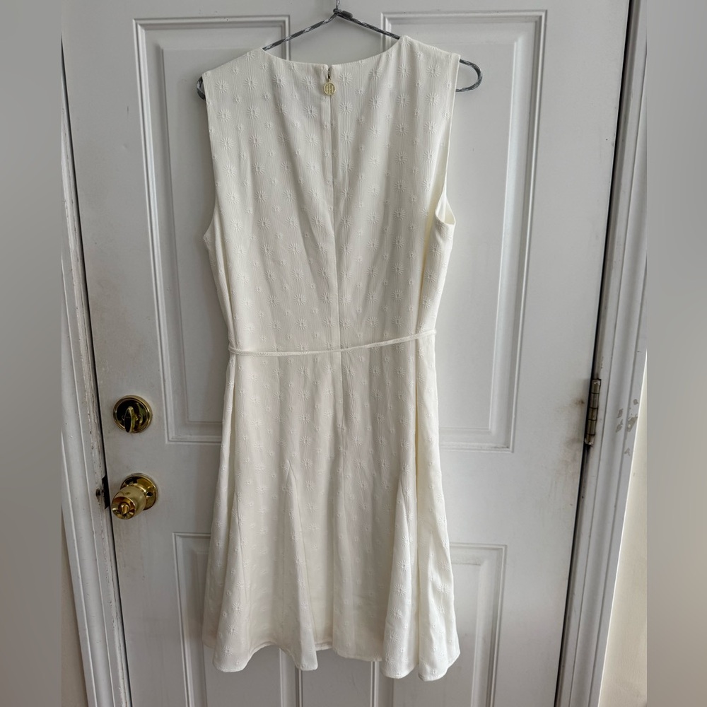 Tommy Hilfiger Cream Sleeveless Midi Dress